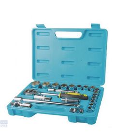 Набор насадок торцевых CRV 1/2” с трещоткой 24 зуба, 22 шт в кейсе ТИТУЛ 78-6022