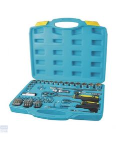 Набор насадок торцевых CRV 1/4" и 1/2" с трещоткой 24 зуба, 72 шт в кейсе ТИТУЛ 78-7072