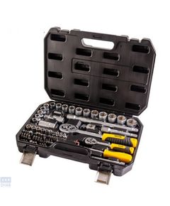 Набор инструментов 72.ед 1/4"-1/2", сталь CrV, трещотка с храповым механизмом 72 зуба, пластиковый кейс PROFI MASTERTOOL 78-5072