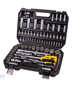 Универсальный набор инструментов 94 элемента, сталь CrV, головки торцевые 1/4" и 1/2" пластиковый кейс PROFI MASTERTOOL 78-5094