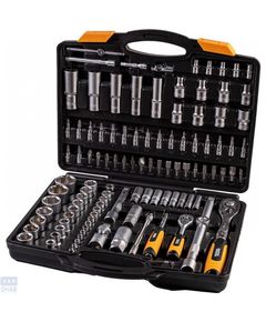 Профессиональный набор инструментов 111 элементов, сталь CrV, 1/4 -1/2”, телескопическая трещетка 72 зуба, ударопрочный кейс PROFI MASTERTOOL 78-5112