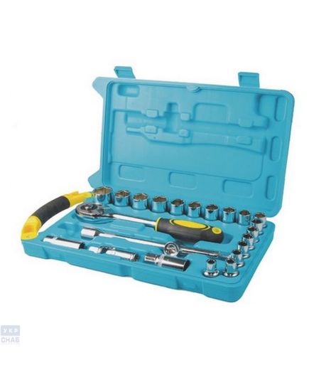 Набор насадок торцевых CRV 1/2” с трещоткой 24 зуба, 23 шт в кейсе ТИТУЛ 78-6023