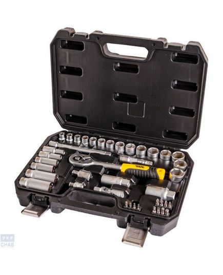 Набор инструментов 39 ед. 3/8" CrV, трещотка 45 зубов, пластиковый кейс MASTERTOOL 78-3039