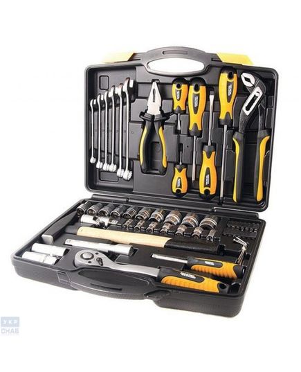 Набор инструментов и насадок торцевых CrV 1/4" и 1/2" 56 шт в кейсе MASTERTOOL 78-5156v