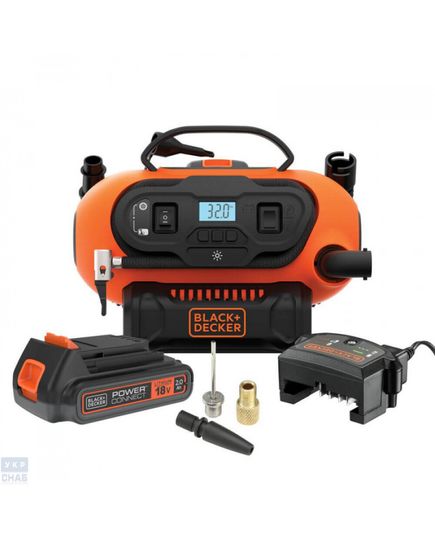 Компрессор автомобильный аккумуляторный BLACK+DECKER BDCINF18N