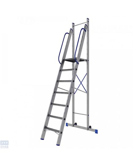 Стремянка-помост ELKOP TOR 707 алюминиевая, 7 ступеней, 2681 мм